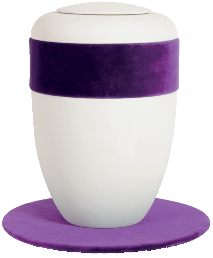 Urnenring Nr. 0851 Samtring bischofslila (ohne Urne)