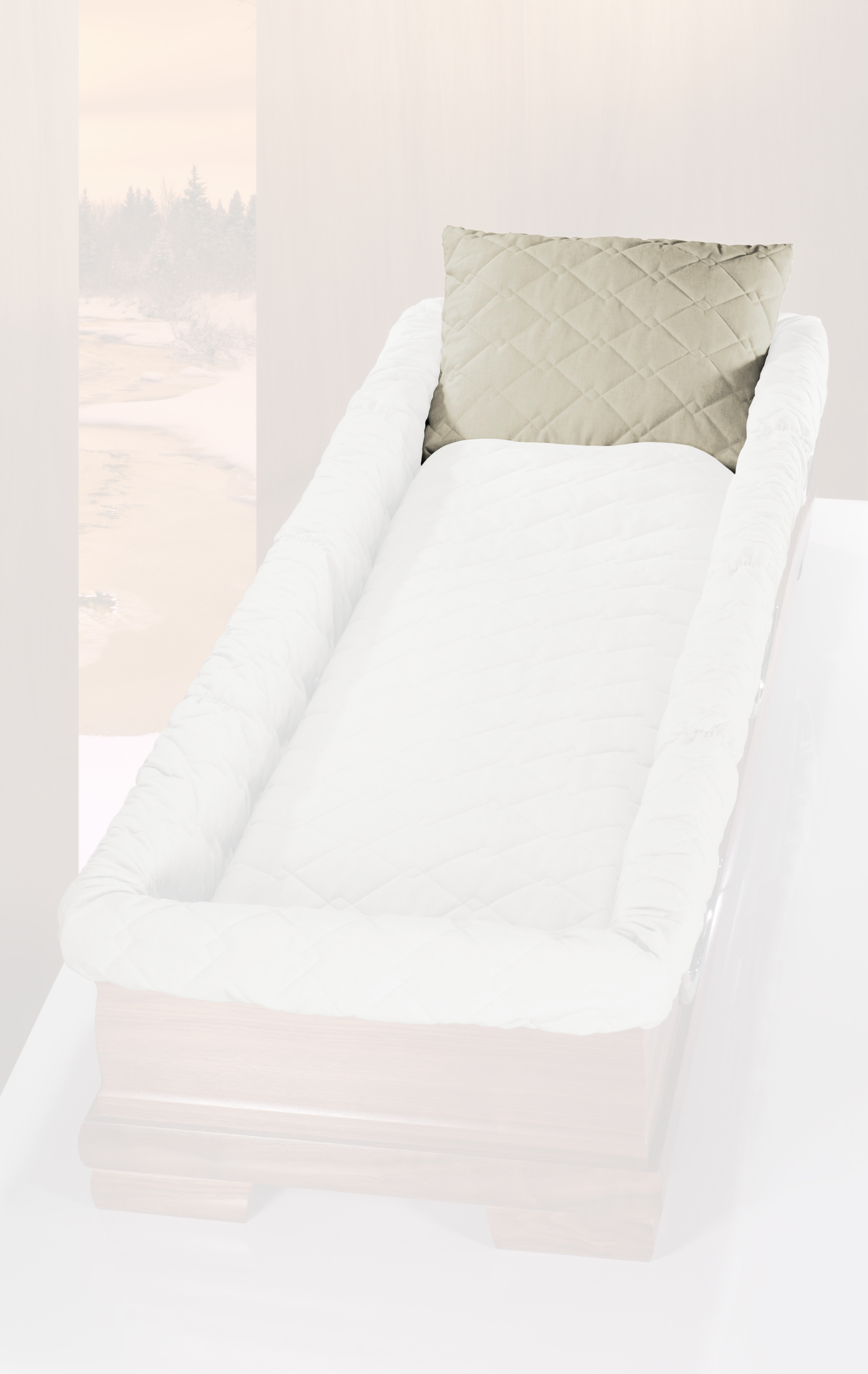 Kissen ohne Füllung, BW natur, 01700 er Steppung, tv