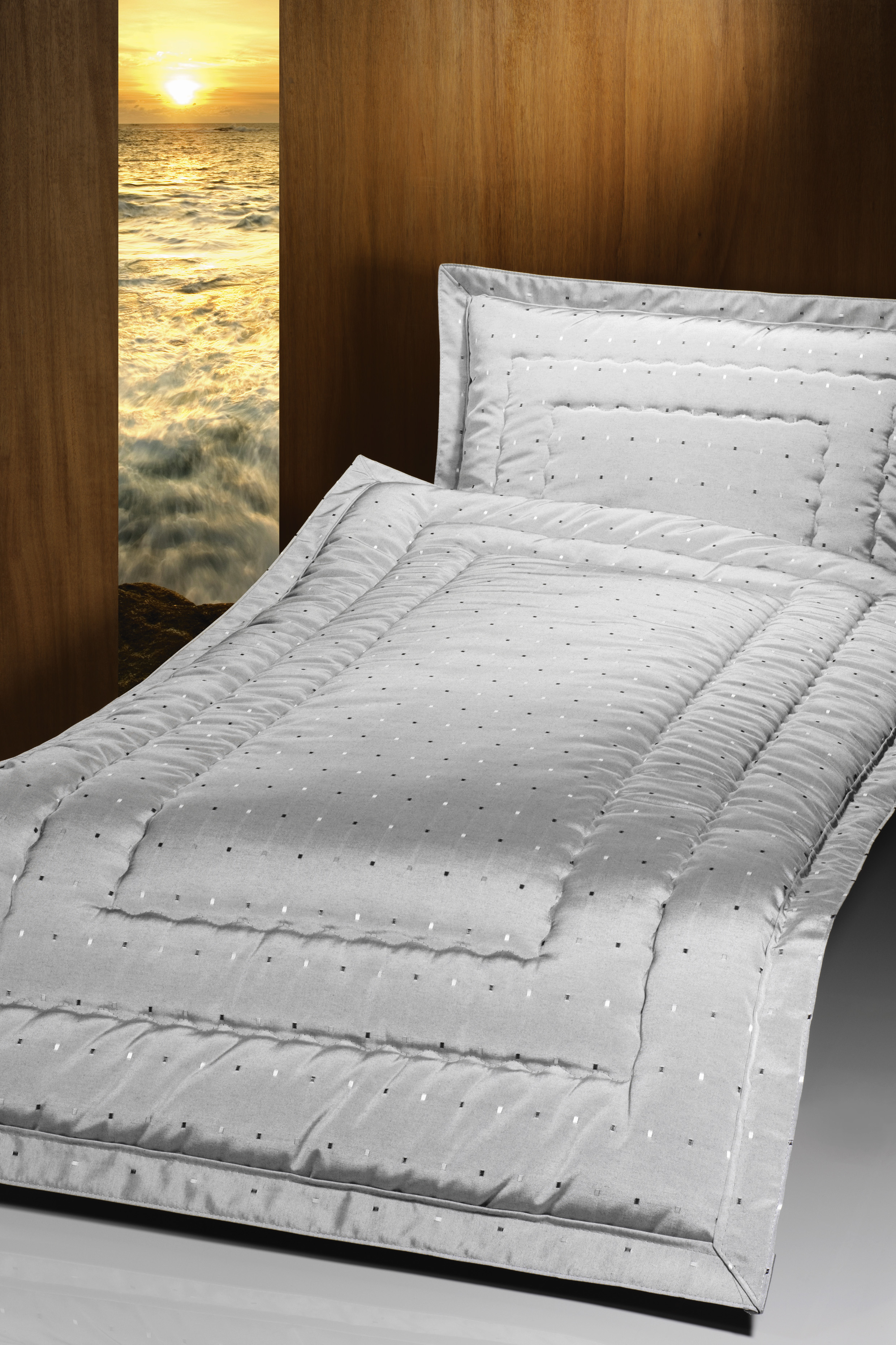 Deckengarnitur 1250 Karo grau, Steg