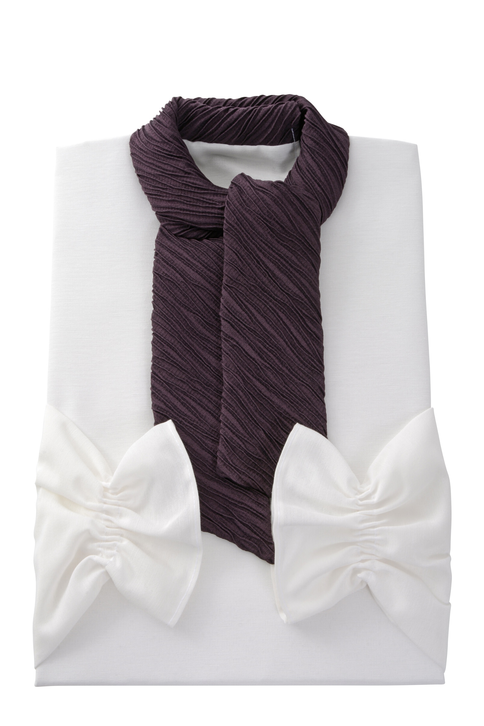 Damenkleid Nr. 411570 Roma, Schalkragen aus Crash lila