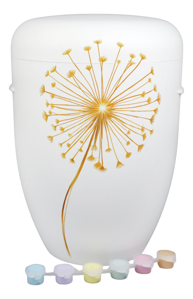 Urne 01-314-01b, Pusteblume gold