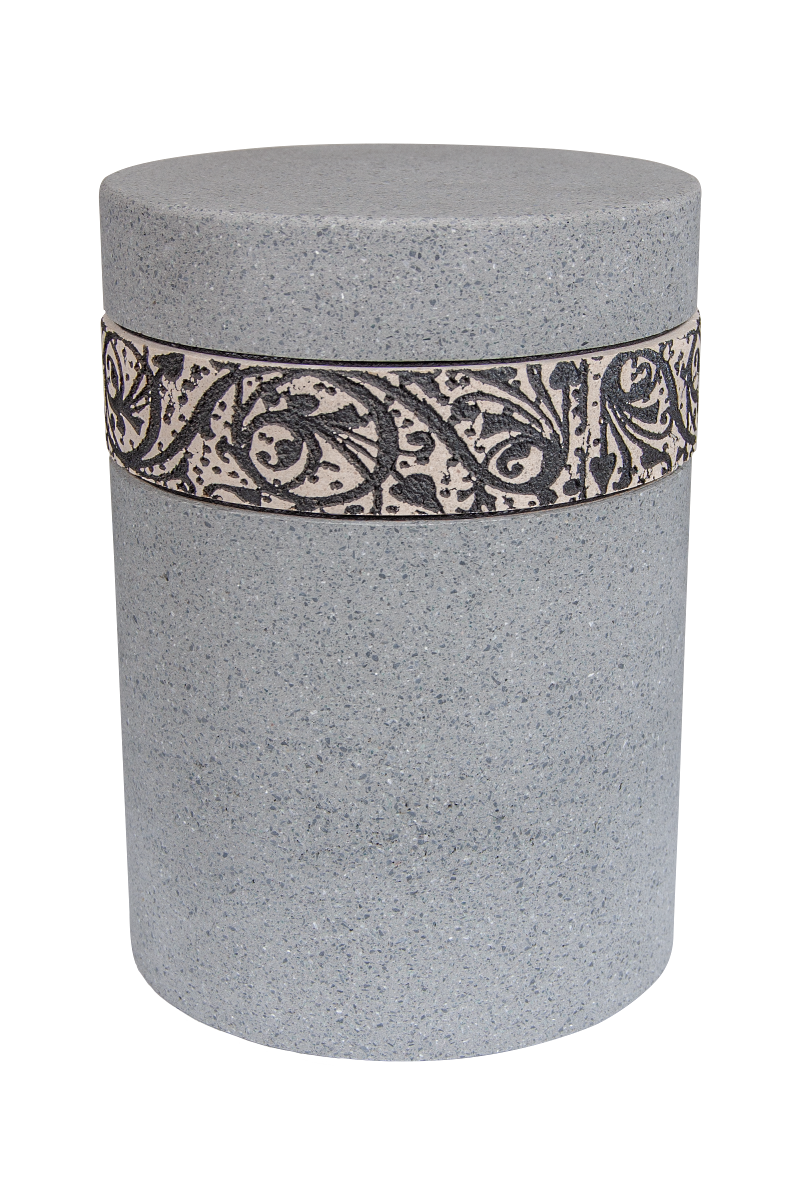 Urne Z 1617 Breno, grau, Ornamentring