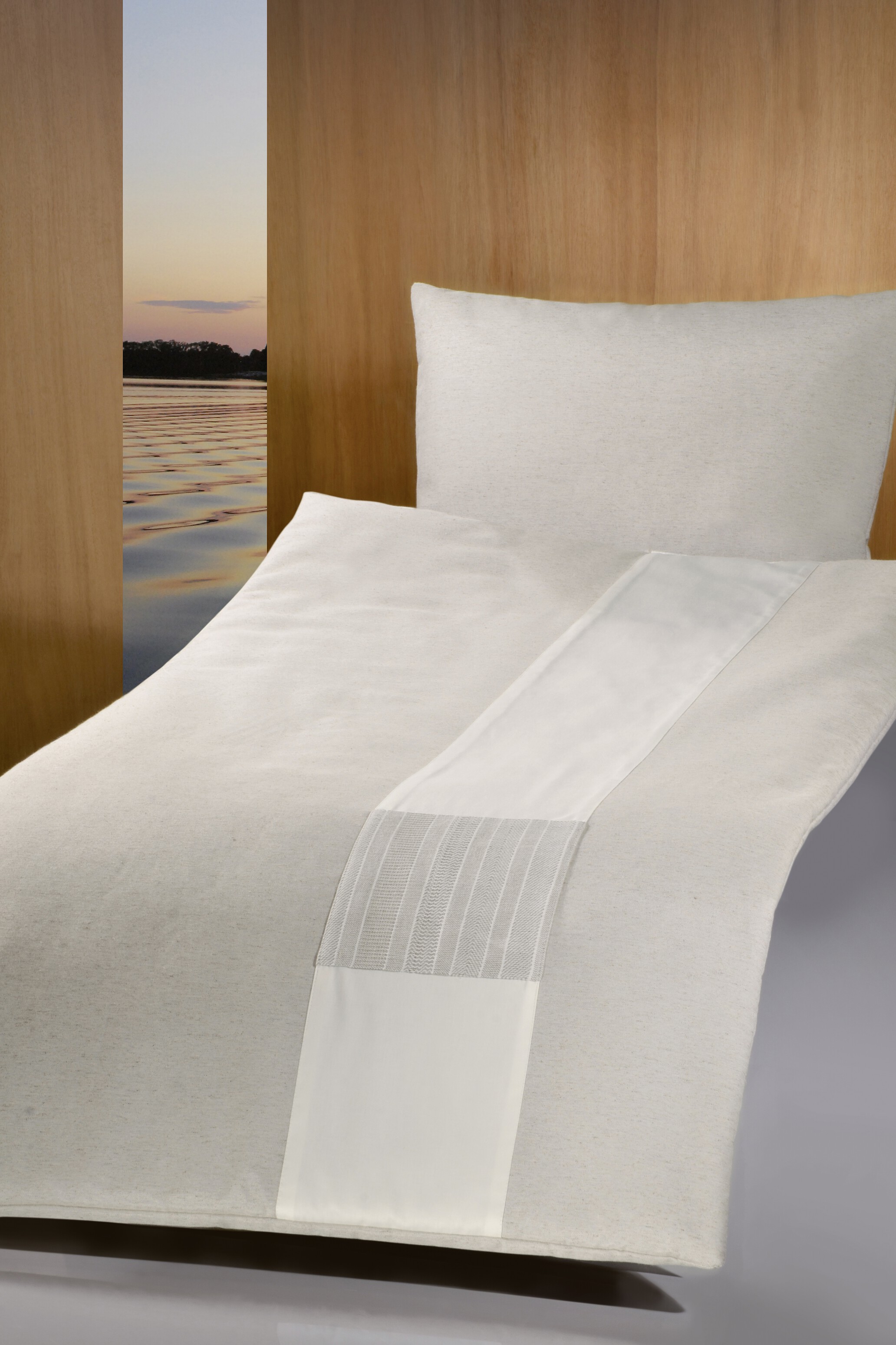 Deckengarn. 011385 tv Jupiter Übergröße, natur, elfenbein Baumwollstreifen und Handwebstoff natur