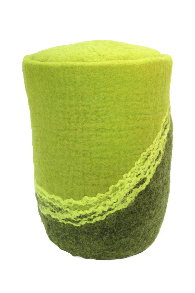 Urne Wollfilz dunkelgrün