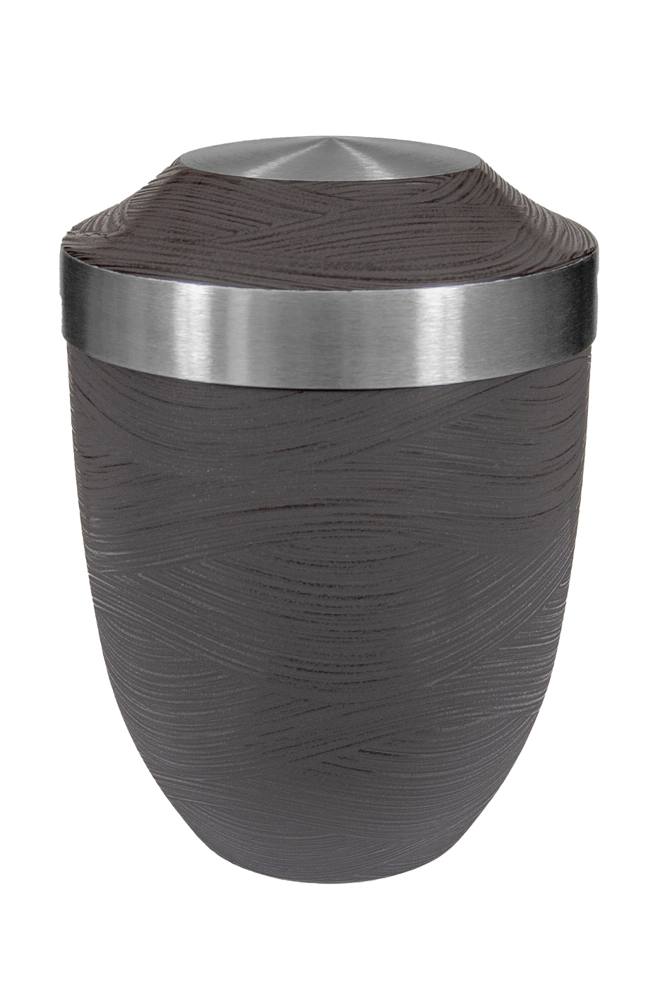 Urne 2730 schwarz/braun, veredelte Steinoberfläche