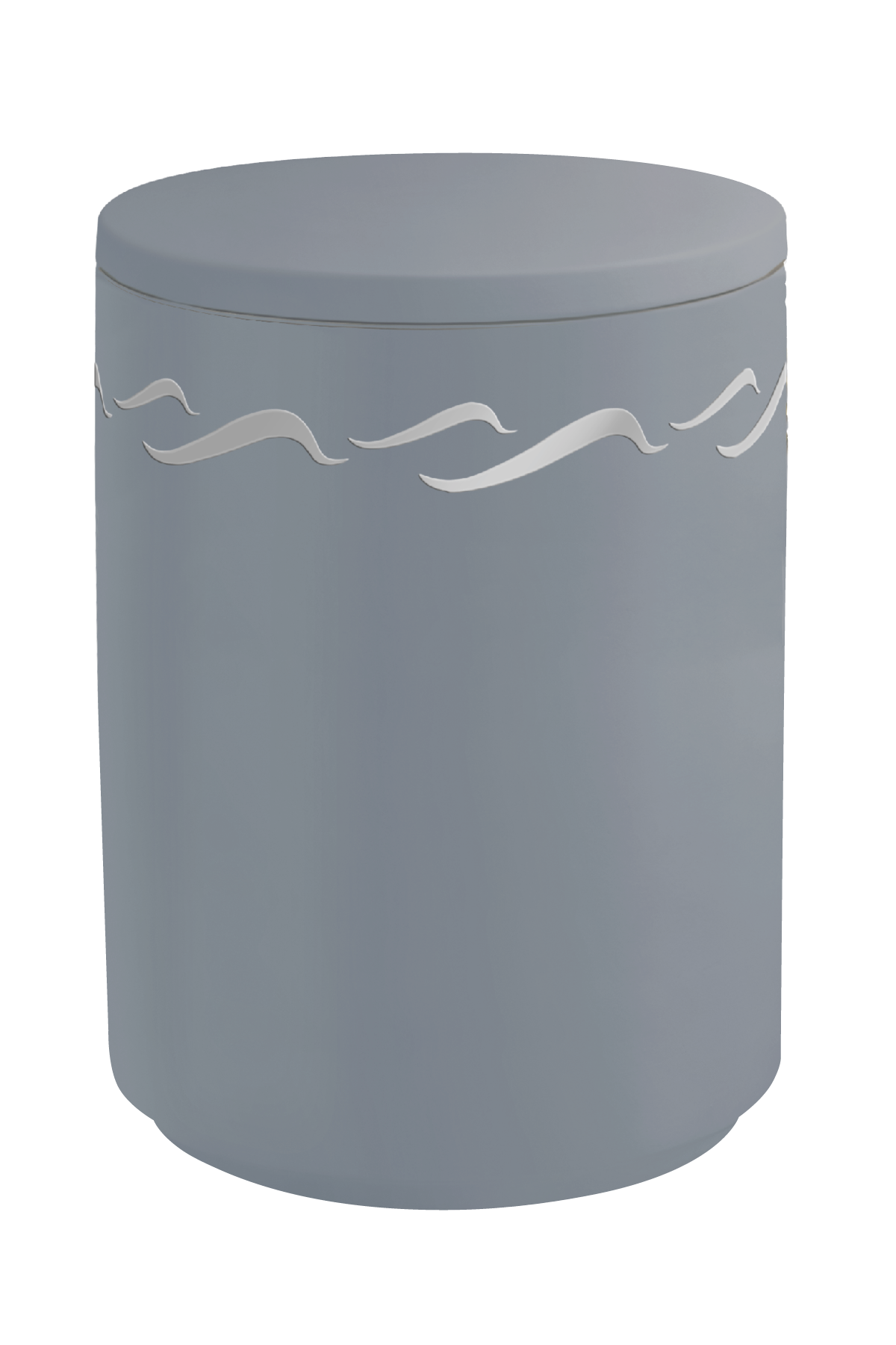 Urne 37178 Seeurne "Aqua Brise", taubenblau, silber