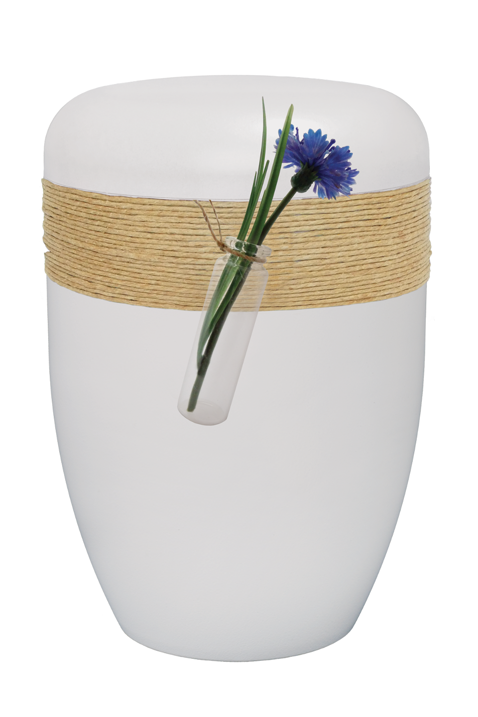 Urne NH 10353 handgewickelte Jute & Glasvase