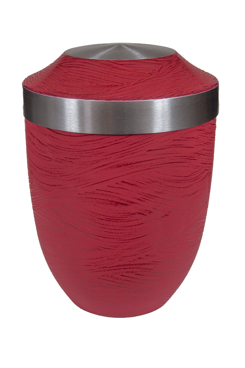 Urne 2710 rot, veredelte Steinoberfläche
