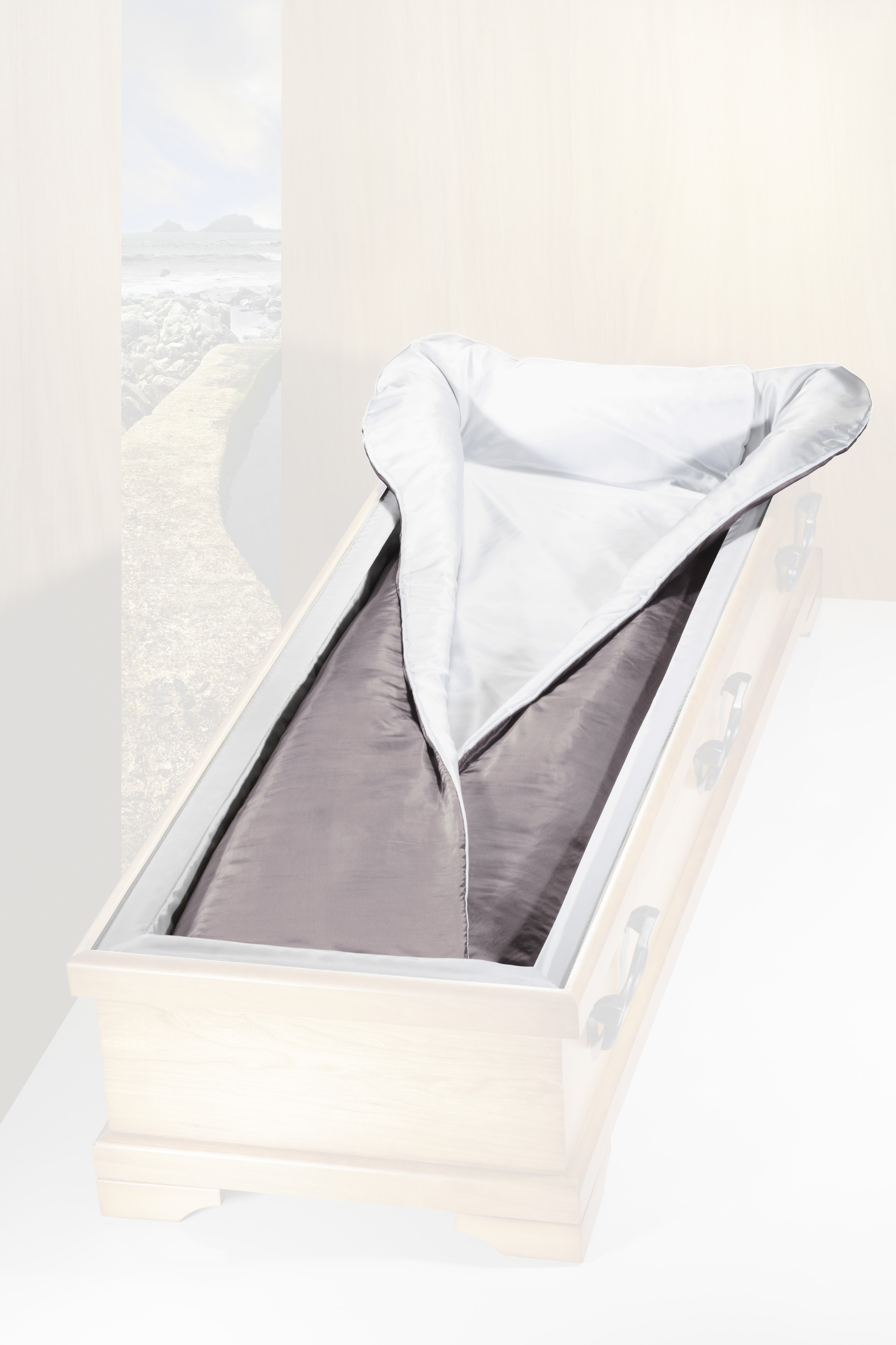 Sarginnenauskleidung Pallion 1, mattgrau/lavagrau