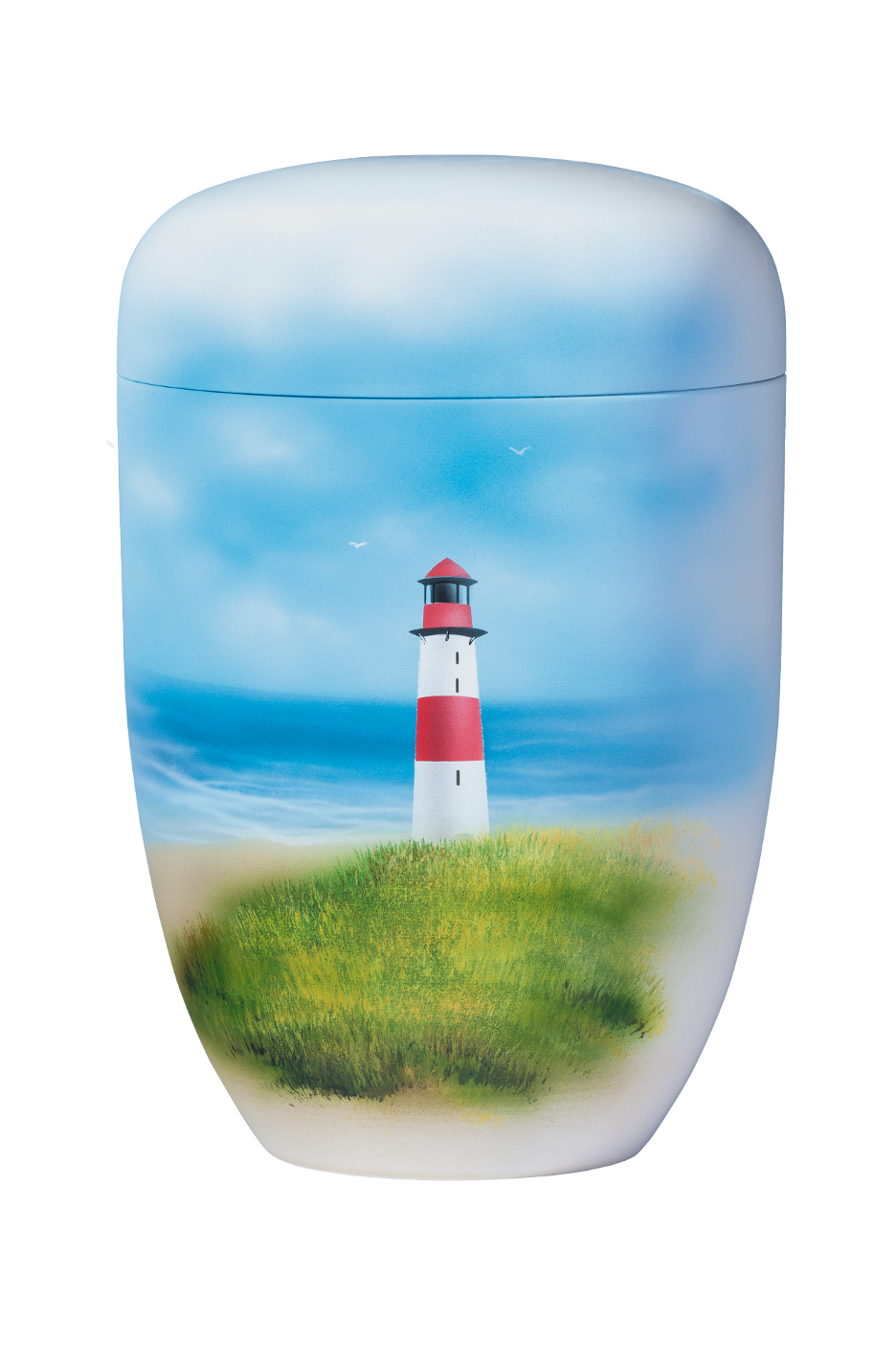 Urne 25-3606 crèmeweiß, Airbrush “Leuchtturm”