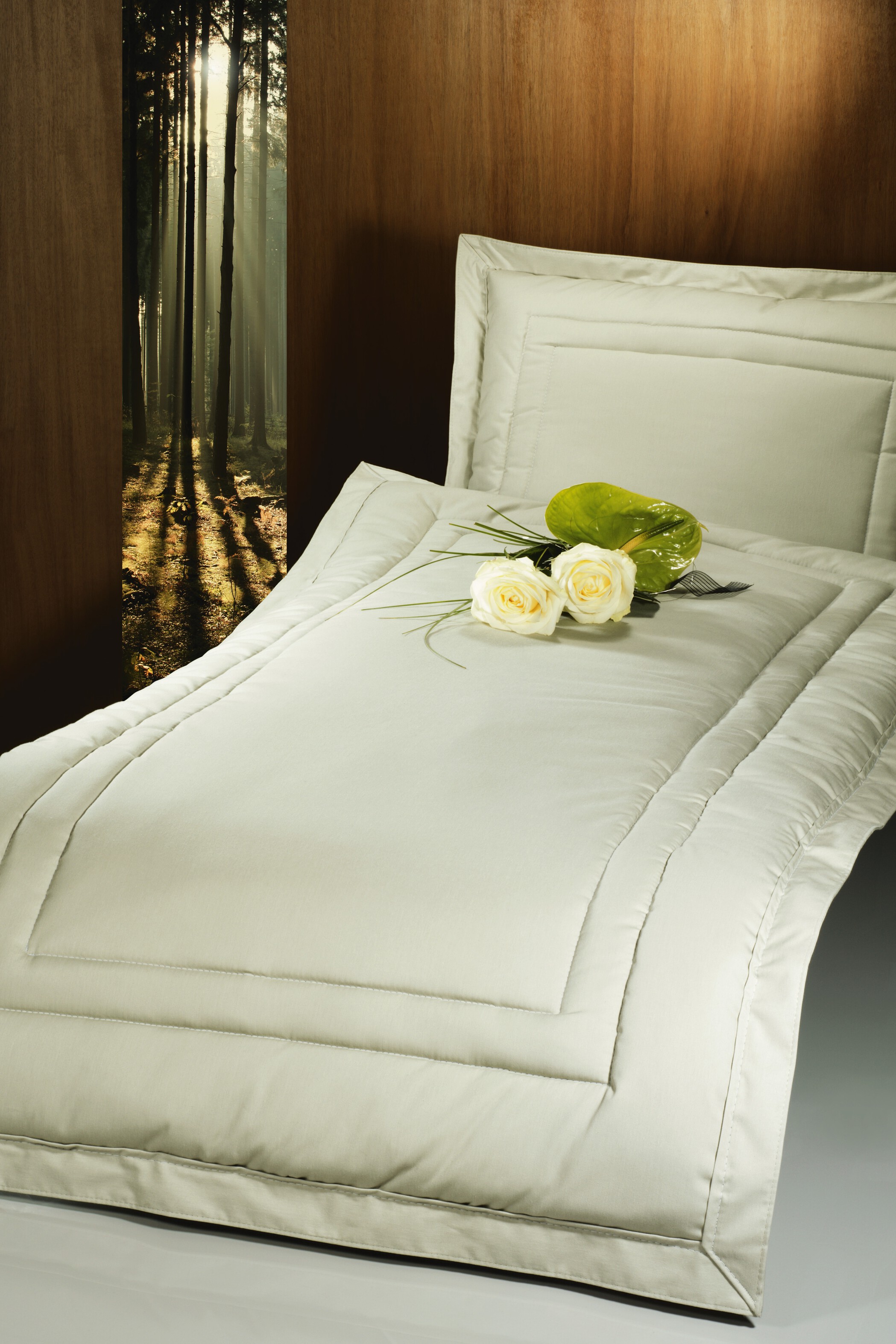 Deckengarnitur 01490 tv Baumwolle schilfgrün, Steg