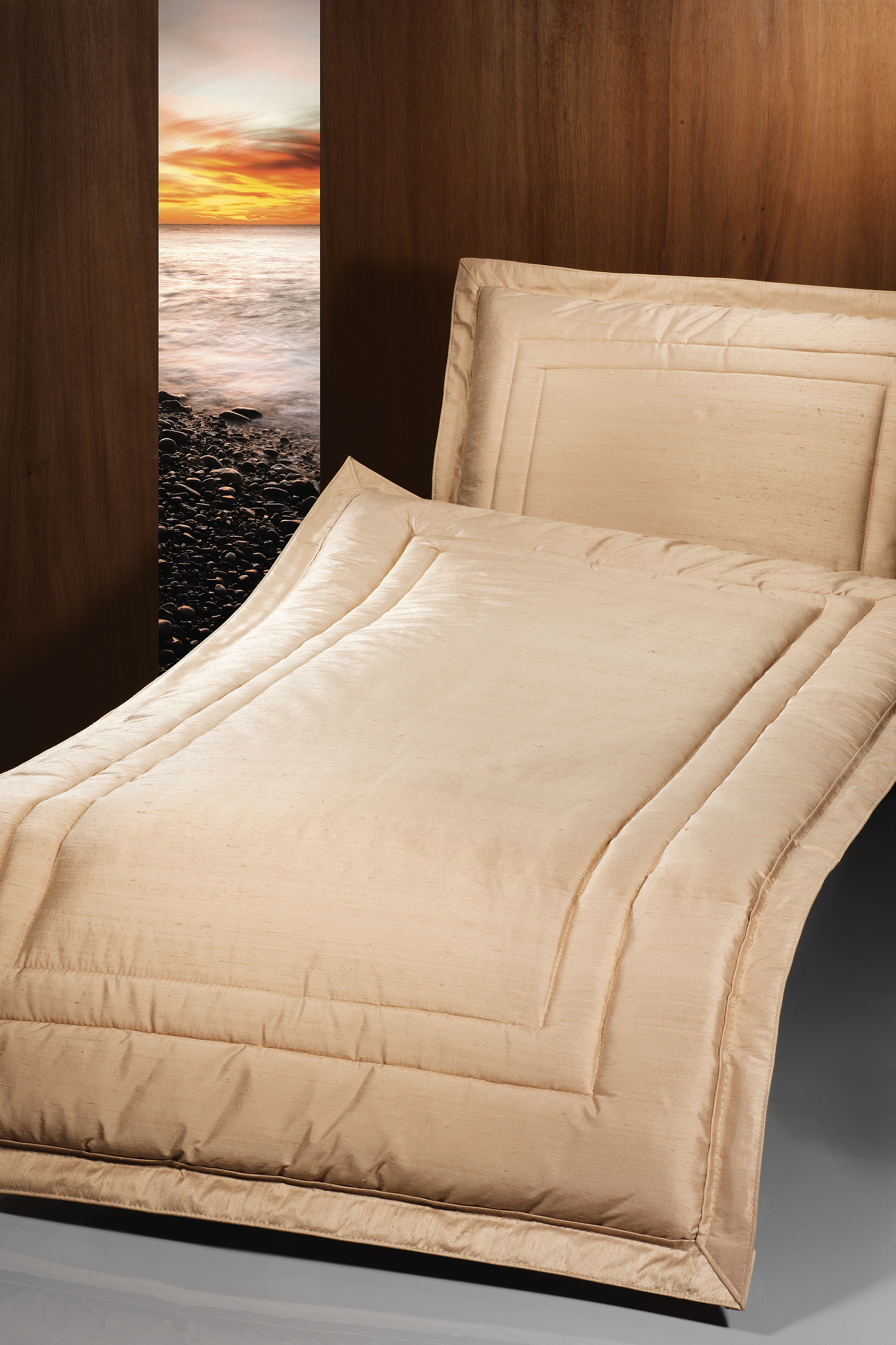 Deckengarnitur 110 Naturseide beige, Steg