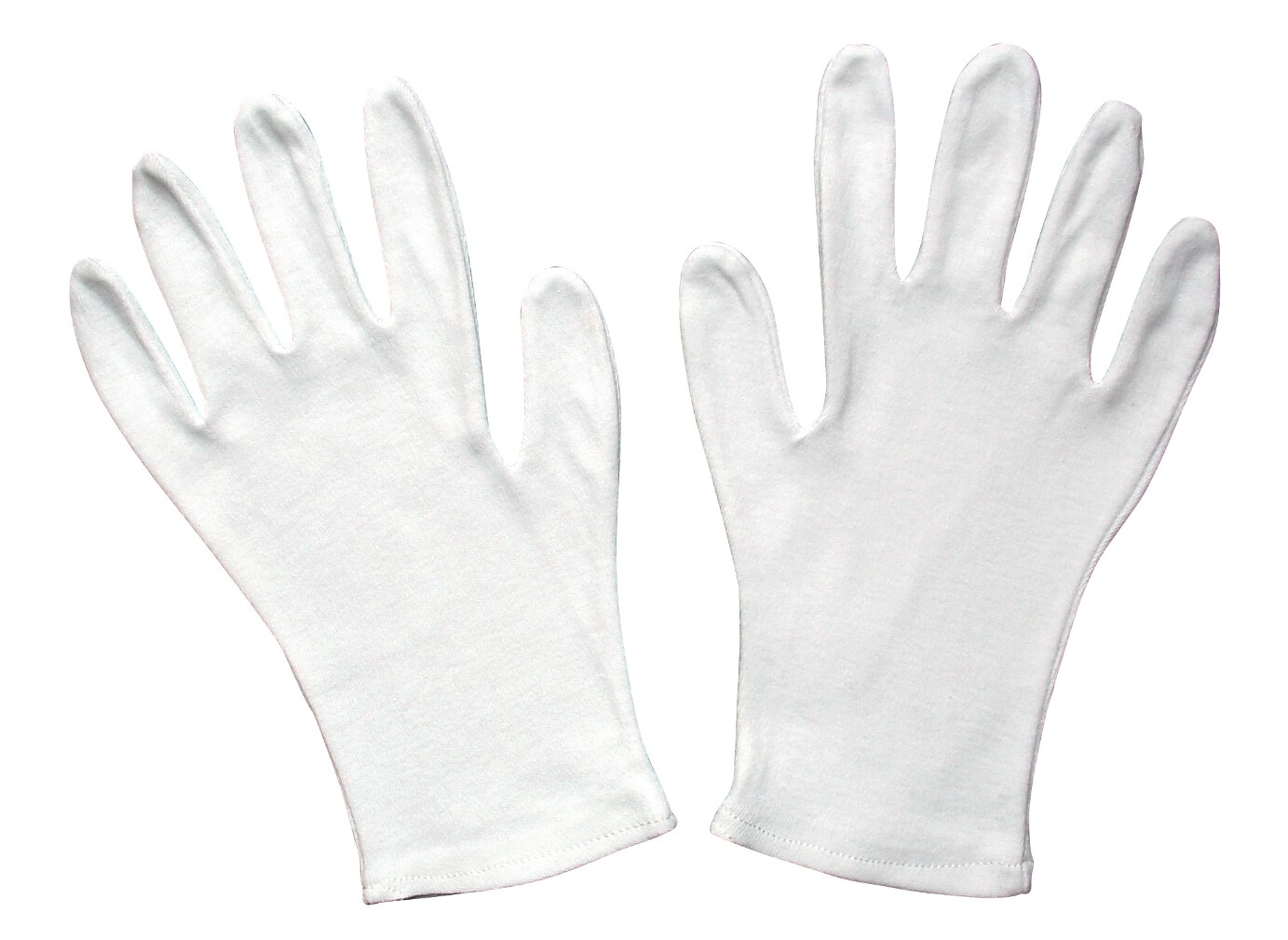 Dtzd. Paar Trägerhandschuhe, Baumwolle weiß II. Wahl