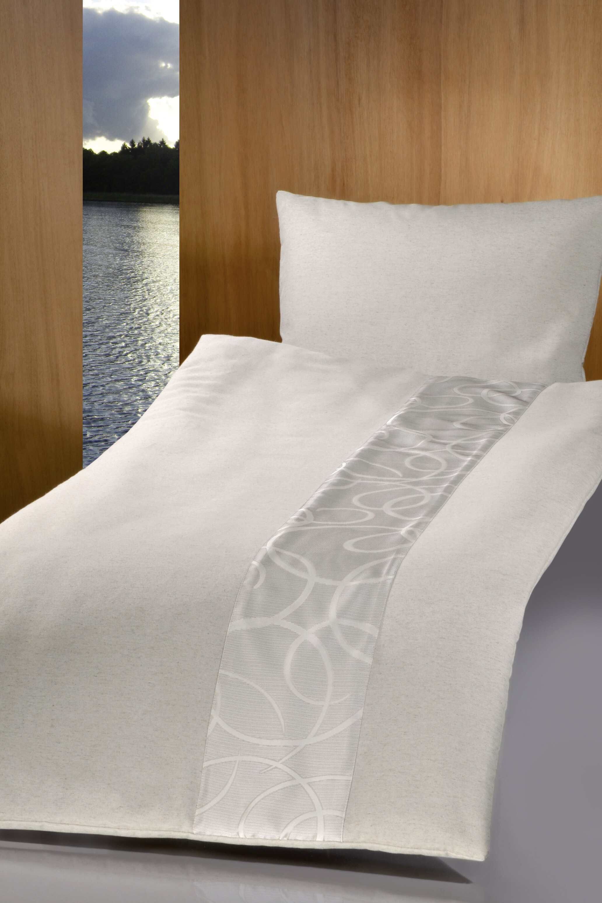 Deckengarn. 0113 tv Juno Übergröße, Baumwolle natur, Paneel Cremona