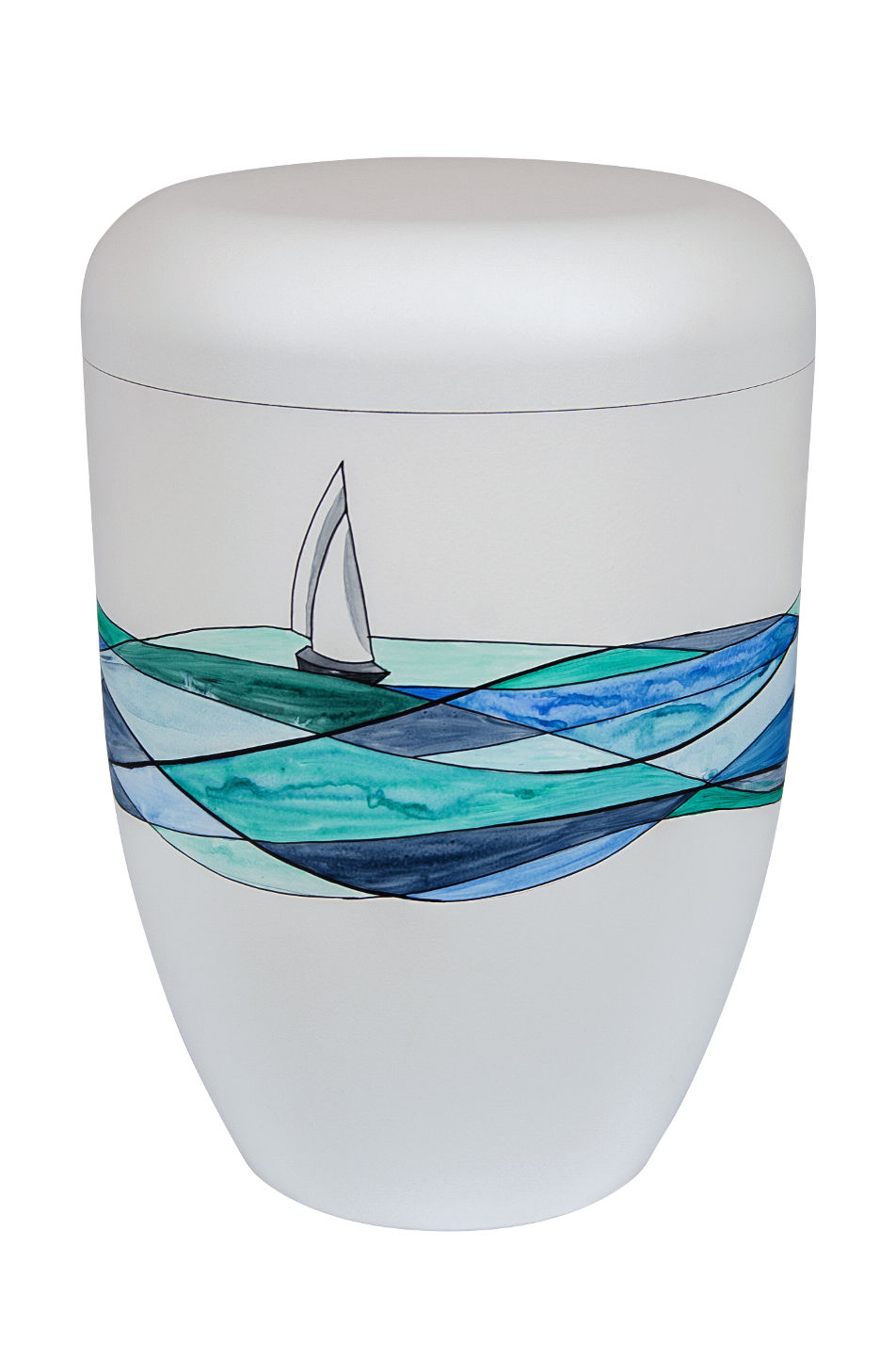 Urne Dia0003201b weiß, Lange Reise