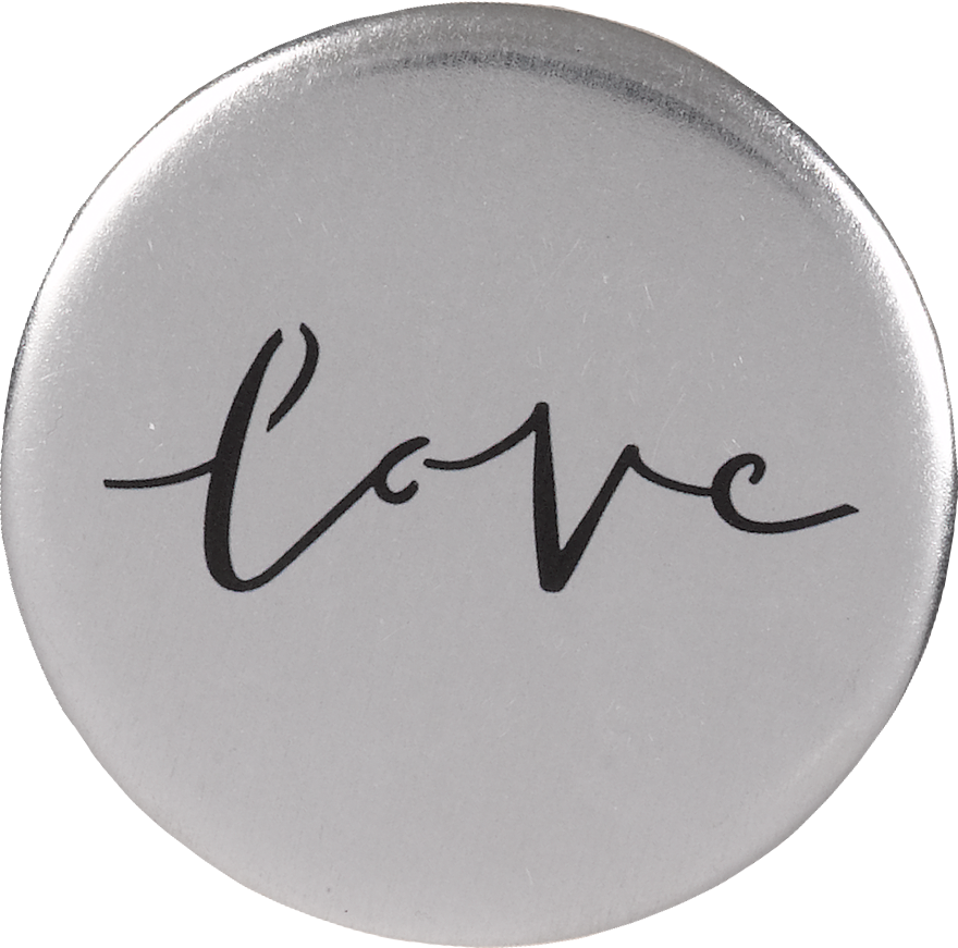 0832 Memori-Button - silber, Love (ohne Urne)