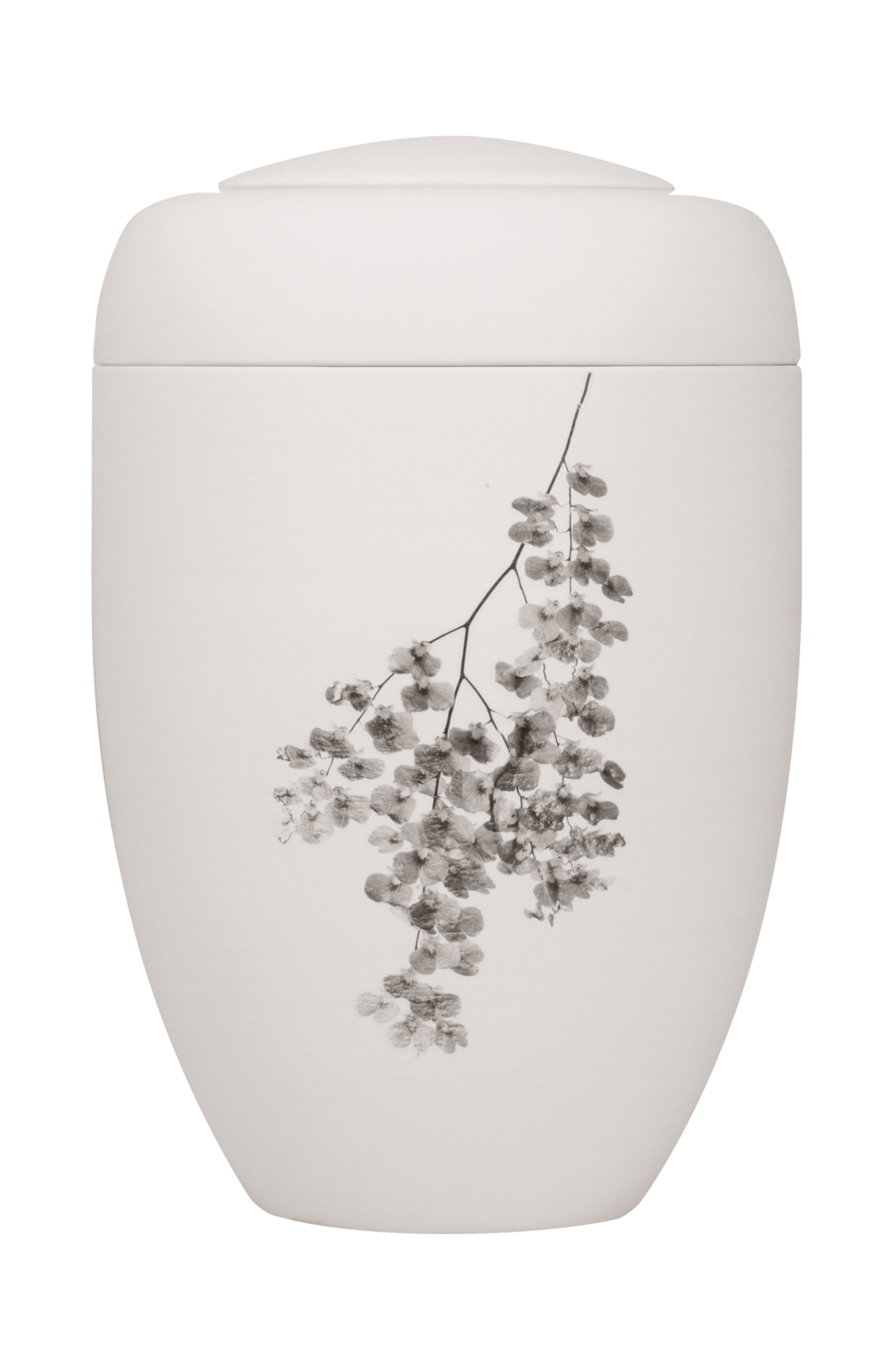 Grafik-Urne 0700 crèmeweiß "Orchidee klein"