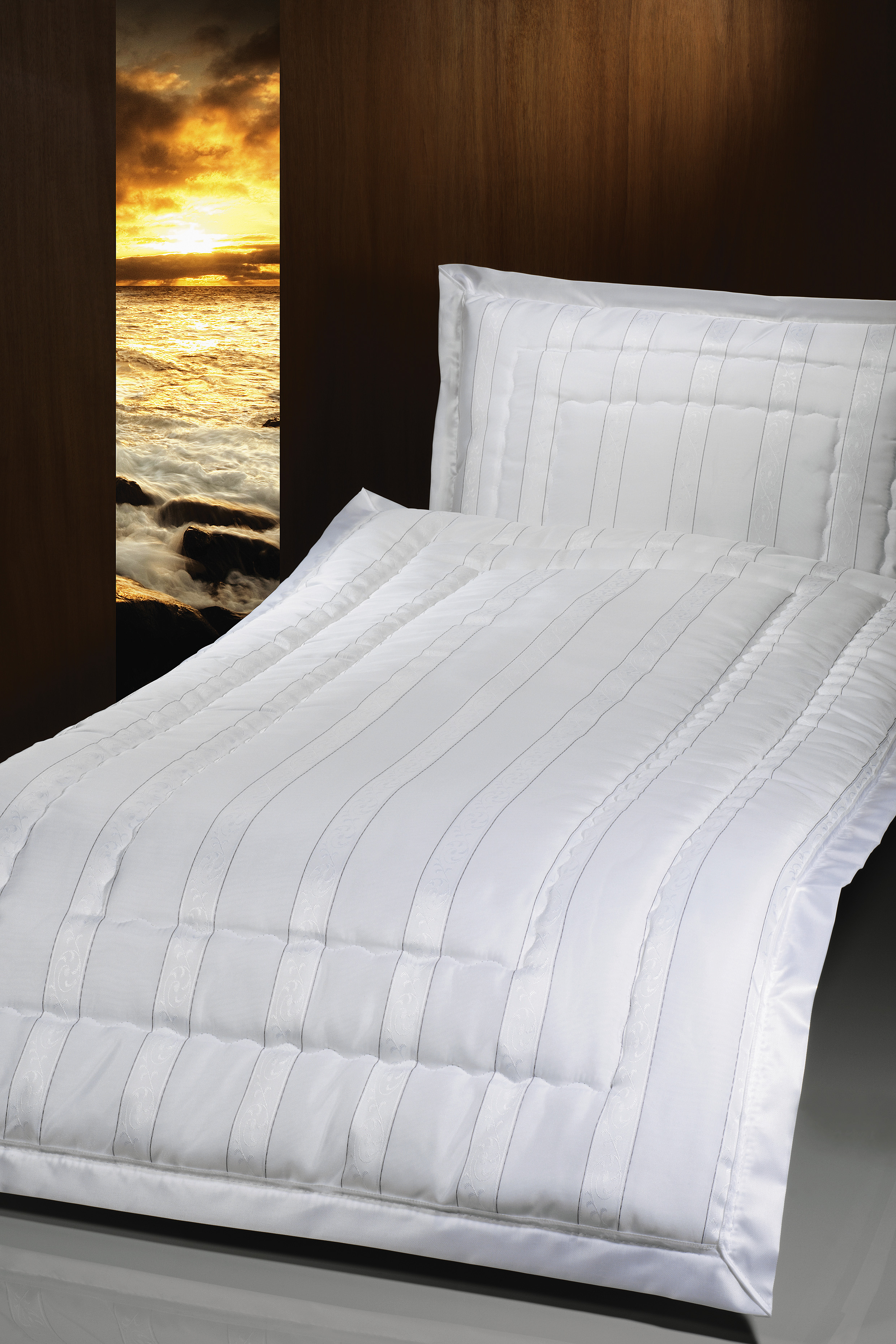 Deckengarnitur 1430 Ancona Pastellstreifen in anthrazit, Steg